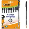 Image de Stylo bille à capuchon Bic Cristal Original - pointe moyenne - 1 mm - noir - lot de 10