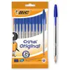 Image de Stylo bille à capuchon Bic Cristal Original - pointe moyenne - 1 mm - bleu - lot de 10