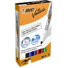 Image de BIC Velleda 1711 Feutres pour Tableau Blanc Effaçables à Sec à Pointe Conique Large - Marqueurs couleurs assorties - Etui carton de 4