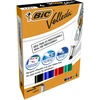 Image de BIC Velleda 1781 Feutres pour Tableau Blanc Effaçables à Sec Pointe Biseautée Large 3,3 - 4,6 mm - Marqueurs Couleurs Assorties, Etui Carton de 4