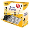 Image de Pack 90 stylos bille Bic Cristal noir + 10 offerts - pointe moyenne