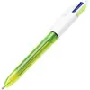 Image de Bic 4 couleurs fluo - pour écrire et surligner - bleu, noir, rouge et jaune fluo