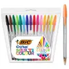 Image de Stylos bille Bic Cristal Multicolor - pointe large + medium - coloris assortis classiques + fantaisie - pack de 15