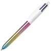 Image de Stylo bille BIC 4 couleurs Irisé - rétractable - pointe moyenne 1 mm - Corps couleurs irisées
