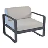 Image de Fermob - Fauteuil rembourré Bellevie - Noir - Tissu acrylique - Designer Pagnon & Pelhaître