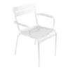 Image de Fermob - Fauteuil empilable Luxembourg - Blanc - Aluminium laqué - Designer Frédéric Sofia