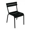 Image de Fermob - Chaise empilable Luxembourg - Noir - Aluminium laqué - Designer Frédéric Sofia