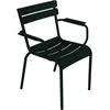 Image de Fermob - Fauteuil empilable Luxembourg - Noir - Aluminium laqué - Designer Frédéric Sofia