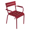 Image de Fermob - Fauteuil empilable Luxembourg - Rouge - Aluminium laqué - Designer Frédéric Sofia
