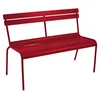 Image de Fermob - Banc avec dossier Luxembourg - Rouge - Aluminium laqué - Designer Frédéric Sofia