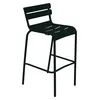 Image de Fermob - Tabouret haut empilable Luxembourg - Noir - Aluminium laqué - Designer Frédéric Sofia
