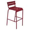 Image de Fermob - Tabouret haut empilable Luxembourg - Rouge - Aluminium laqué - Designer Frédéric Sofia