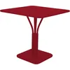 Image de Fermob - Table carrée Luxembourg - Rouge - Aluminium laqué - Designer Frédéric Sofia