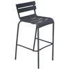 Image de Fermob - Tabouret haut empilable Luxembourg - Noir - Aluminium laqué - Designer Frédéric Sofia