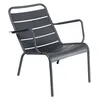 Image de Fermob - Fauteuil bas Luxembourg - Gris - Aluminium laqué - Designer Frédéric Sofia