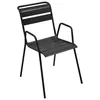 Image de Fermob - Fauteuil bridge empilable Monceau - Noir - Acier peint - Designer Studio Fermob