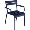 Image de Fermob - Fauteuil empilable Luxembourg - Bleu - Aluminium laqué - Designer Frédéric Sofia