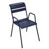 Image de Fermob - Fauteuil bridge empilable Monceau - Bleu - Acier peint - Designer Studio Fermob
