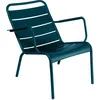 Image de Fermob - Fauteuil bas Luxembourg - Bleu - Aluminium laqué - Designer Frédéric Sofia