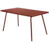 Image de Fermob - Table rectangulaire Luxembourg - Rouge - Aluminium laqué - Designer Frédéric Sofia