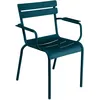 Image de Fermob - Fauteuil empilable Luxembourg - Bleu - Aluminium laqué - Designer Frédéric Sofia