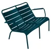 Image de Fermob - Banc avec dossier Luxembourg - Bleu - Aluminium laqué - Designer Frédéric Sofia