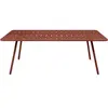 Image de Fermob - Table rectangulaire Luxembourg - Rouge - Aluminium laqué - Designer Frédéric Sofia
