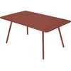 Image de Fermob - Table rectangulaire Luxembourg - Rouge - Aluminium laqué - Designer Frédéric Sofia