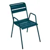 Image de Fermob - Fauteuil bridge empilable Monceau - Bleu - Acier peint - Designer Studio Fermob