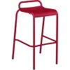 Image de Fermob - Tabouret de bar Luxembourg - Rouge - Aluminium peint - Designer Frédéric Sofia