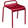 Image de Fermob - Tabouret empilable Luxembourg - Rouge - Aluminium peint - Designer Frédéric Sofia