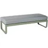 Image de Fermob - Banc rembourré Bellevie - Gris - Tissu Outdoor Sunbrella - Designer Pagnon & Pelhaître