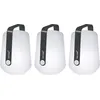 Image de Fermob - Lot de 3 lampes extérieurs sans fil rechargeables Balad - Noir - Polyéthylène - Designer Tristan Lohner