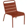 Image de Fermob - Chaise lounge Luxembourg - Rouge - Aluminium - Designer Frédéric Sofia