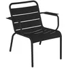 Image de Fermob - Fauteuil lounge Luxembourg - Noir - Aluminium - Designer Frédéric Sofia