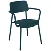 Image de Fermob - Fauteuil empilable Studie - Bleu - Aluminium - Designer Tristan Lohner