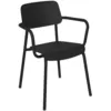 Image de Fermob - Fauteuil empilable Studie - Noir - Aluminium - Designer Tristan Lohner
