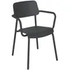 Image de Fermob - Fauteuil empilable Studie - Noir - Aluminium - Designer Tristan Lohner