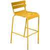 Image de Fermob - Tabouret haut empilable Luxembourg - Jaune - Aluminium laqué - Designer Frédéric Sofia