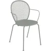 Image de Fermob - Fauteuil empilable Lorette - Gris - Acier laqué - Designer Frédéric Sofia