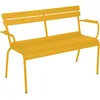 Image de Fermob - Banc avec dossier Luxembourg - Jaune - Aluminium - Designer Frédéric Sofia