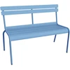 Image de Fermob - Banc avec dossier Luxembourg - Bleu - Aluminium laqué - Designer Frédéric Sofia