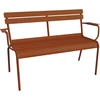 Image de Fermob - Banc avec dossier Luxembourg - Orange - Aluminium - Designer Frédéric Sofia