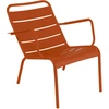 Image de Fermob - Fauteuil bas Luxembourg - Orange - Aluminium laqué - Designer Frédéric Sofia