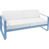 Image de Fermob - Canapé de jardin rembourré Bellevie - Bleu - Mousse polyuréthane HR - Designer Pagnon & Pelhaître