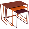 Image de Fermob - Tables gigognes Oulala - Rouge - Acier - Designer Studio Fermob