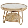 Image de Table basse de jardin - Rinca - rotin naturel tressé - plateau verre - ronde - Ø64 x H.50 cm