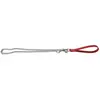 Image de Laisse pour chien en chaine croute de cuir Martin Sellier Rouge 12 cm 3003140