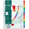 Image de Intercalaire numérique Exacompta - 12 positions - carte blanche 170g - A4