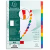 Image de Intercalaire touches neutres Exacompta - carte blanche 170g - A4 - 12 positions renforcées